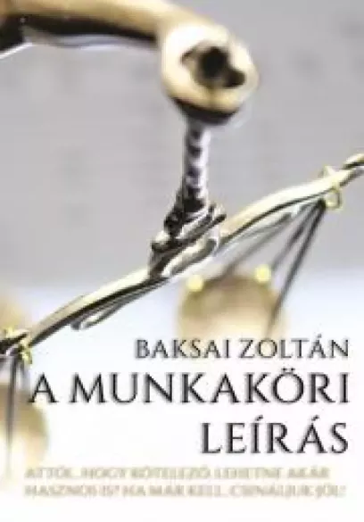 A MUNKAKÖRI LEÍRÁS borító