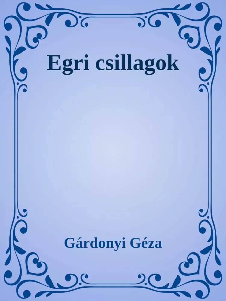 Egri csillagok borító