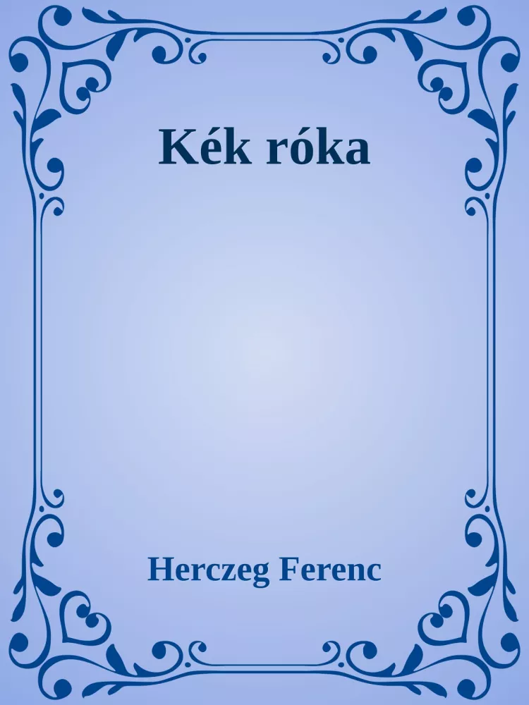 Kék róka borító